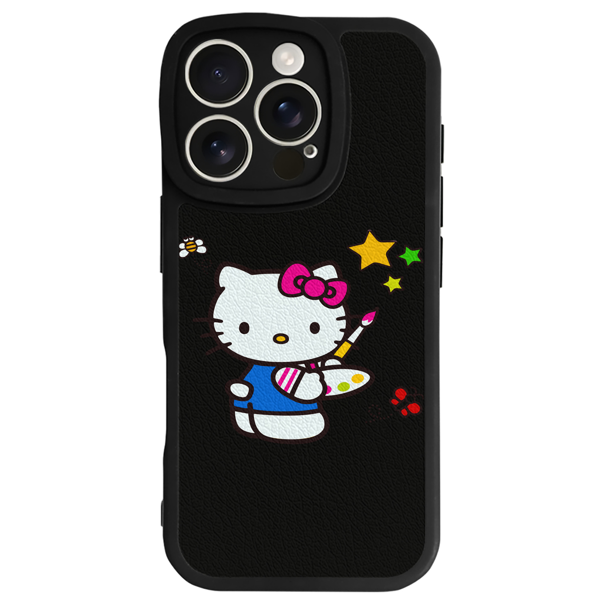 （画像用） Hello Kitty ハローキティ 【iPhone 16シリーズ対応】シリコンスマホケース（レザー調） 材質：シリコン